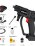 Electric water gun with accessories on a white background