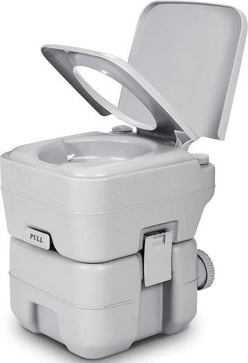 Portable Camping Toilet – 16×16×14 inch Outdoor Travel Toilet with Waste Tank & Flush System